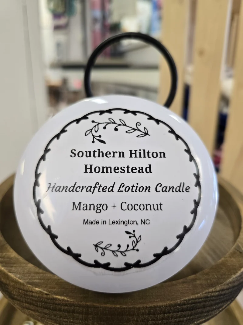 1004Southern Hilton Homestead Healing Lotion & Crystals Scented Candles