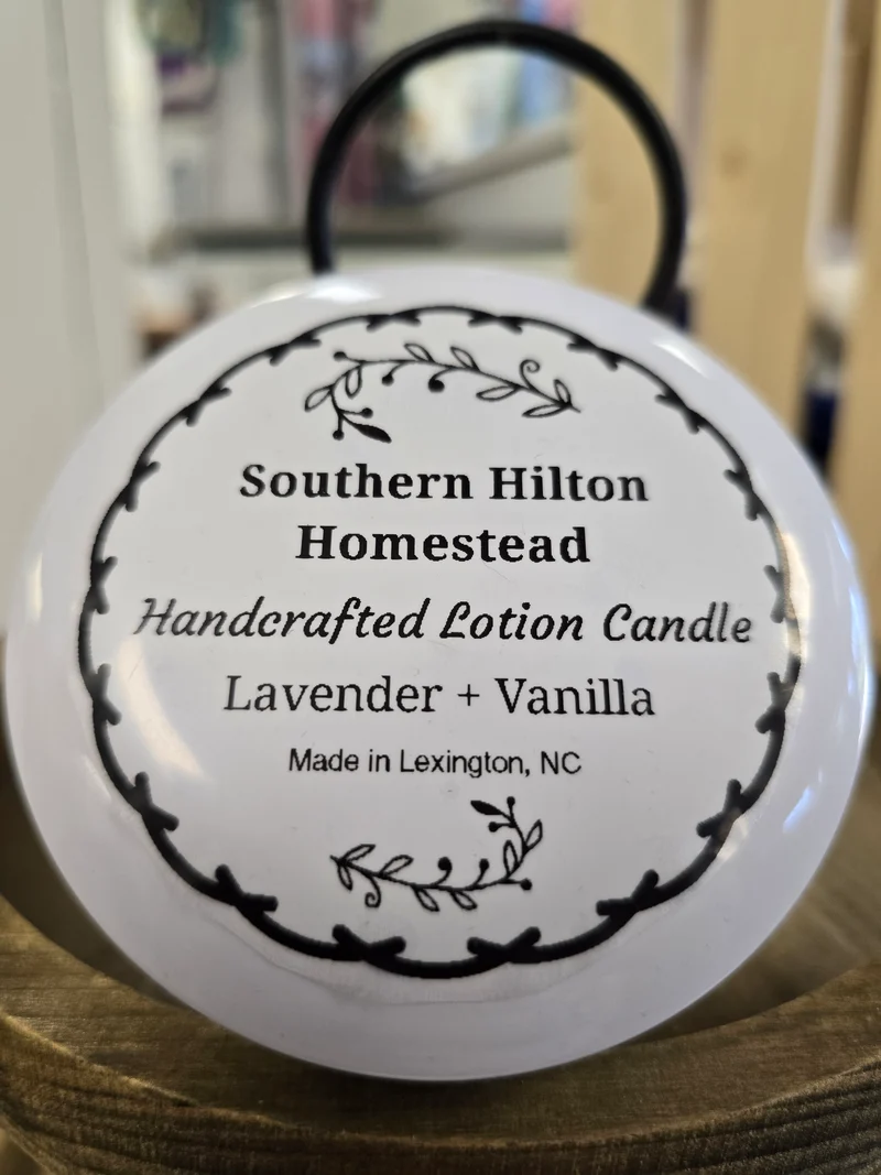 1004Southern Hilton Homestead Healing Lotion & Crystals Scented Candles