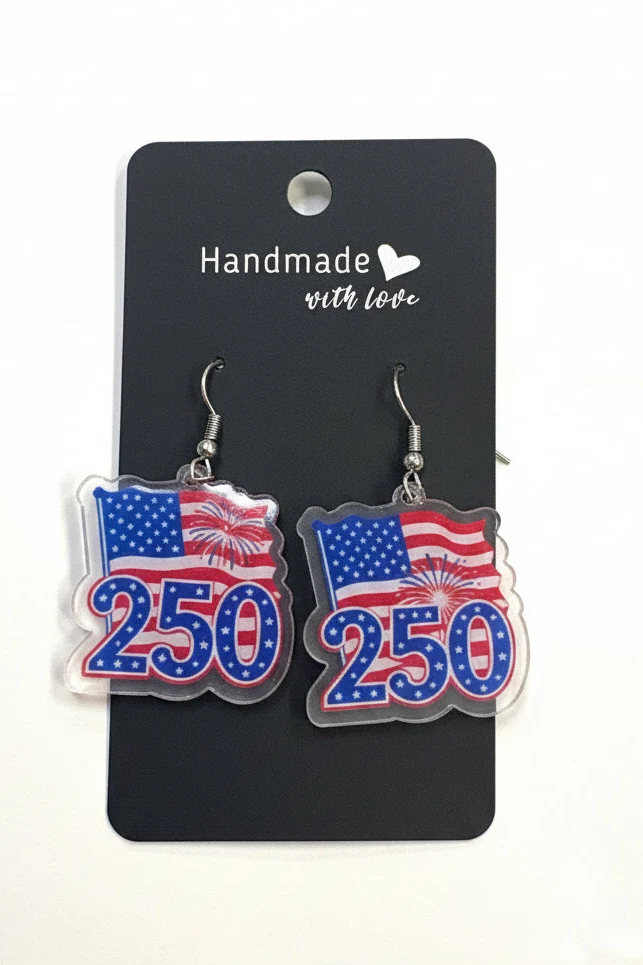 His Spirit Creations American Flag Dangle V# 1042