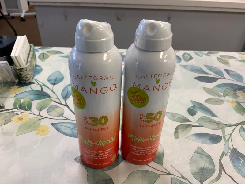 California Mango Sunscreen Contains 6-spf 30&50