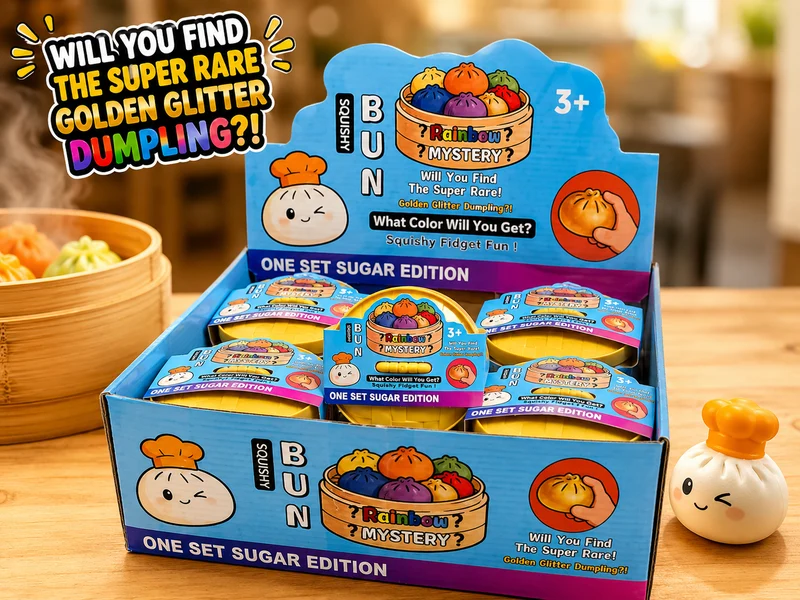 SensiBling Corp. Glitter (Sugar edition) Bao Bun Dumpling Stress-Relief Toy