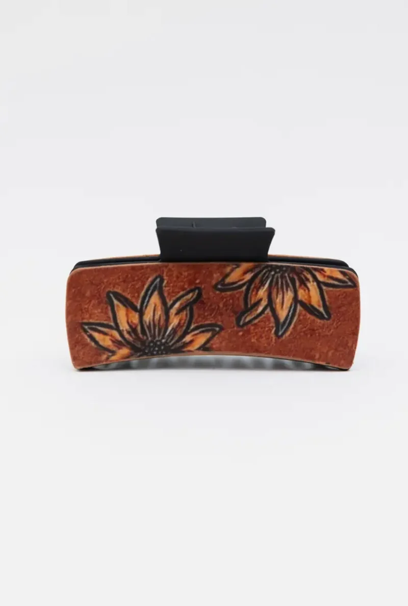 Leto Western Bohemian Hair Claw Dainty Sunflower