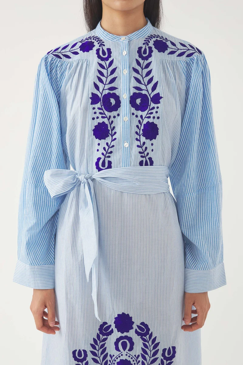 Robe longue brodée Tamir