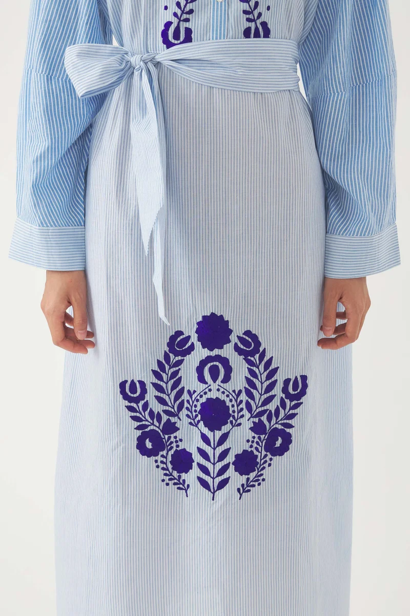 Robe longue brodée Tamir