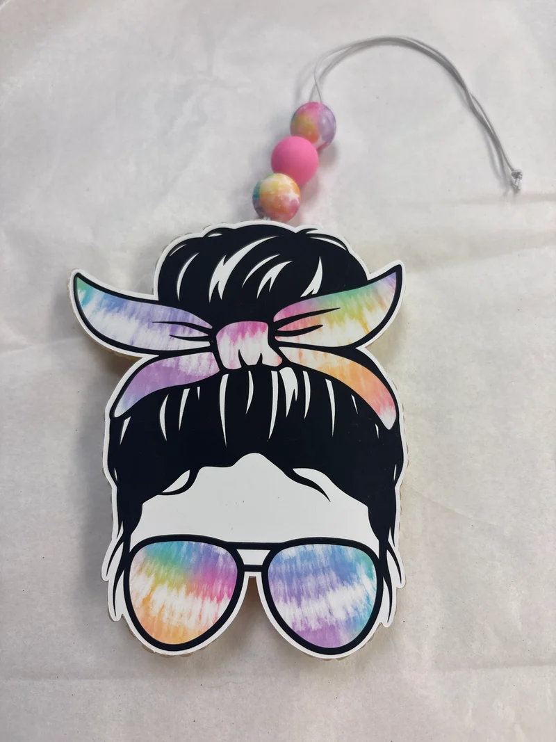 His Spirit Creations Tie Dye Girl Freshie Scent Mahogany Teak V 1042