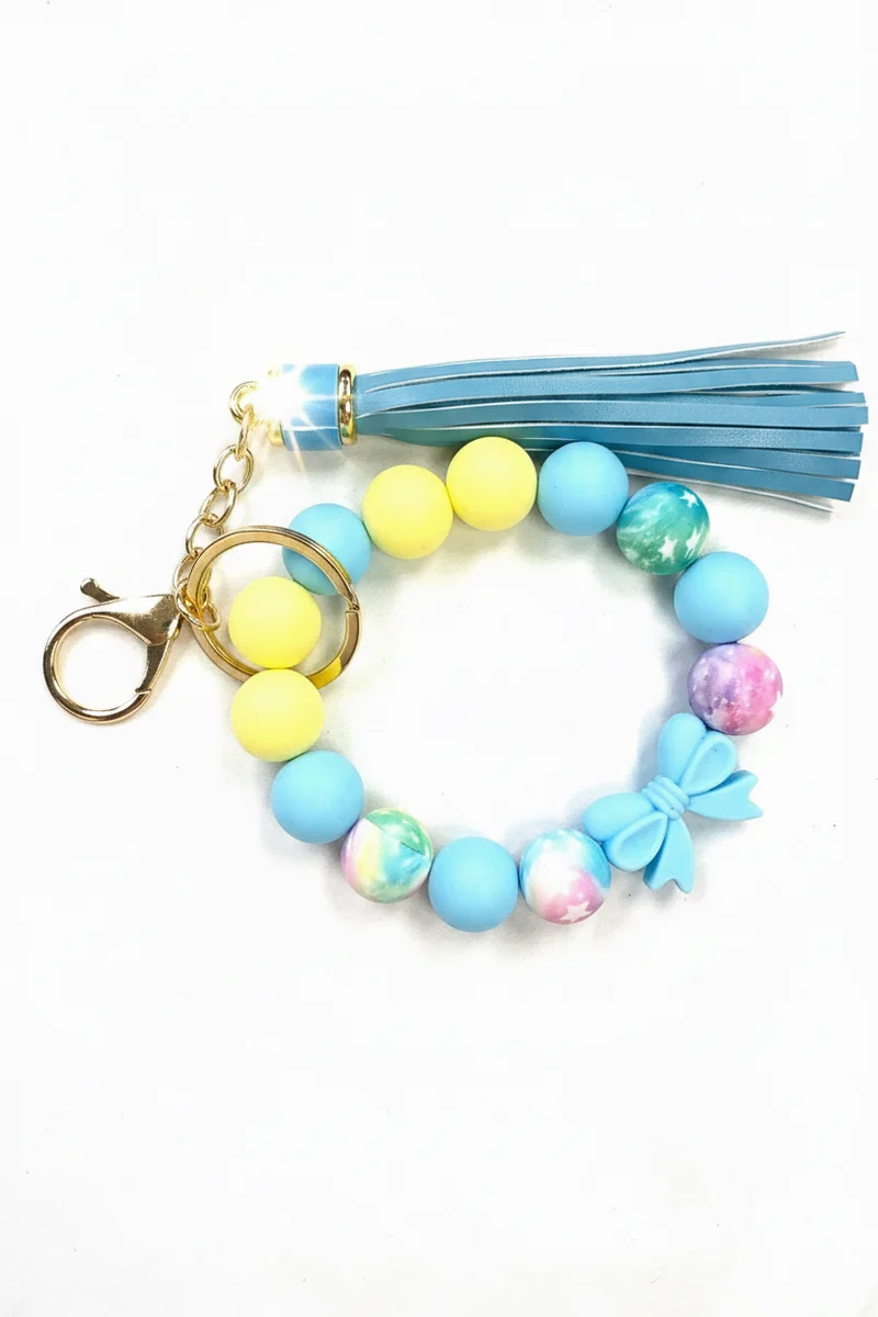 His Spirit Creations Colorful Bow Beaded Wristlet V 1042