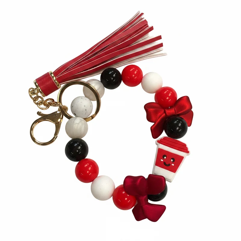 His Spirit Creations Red Cup And Bow Wristlet V 1042