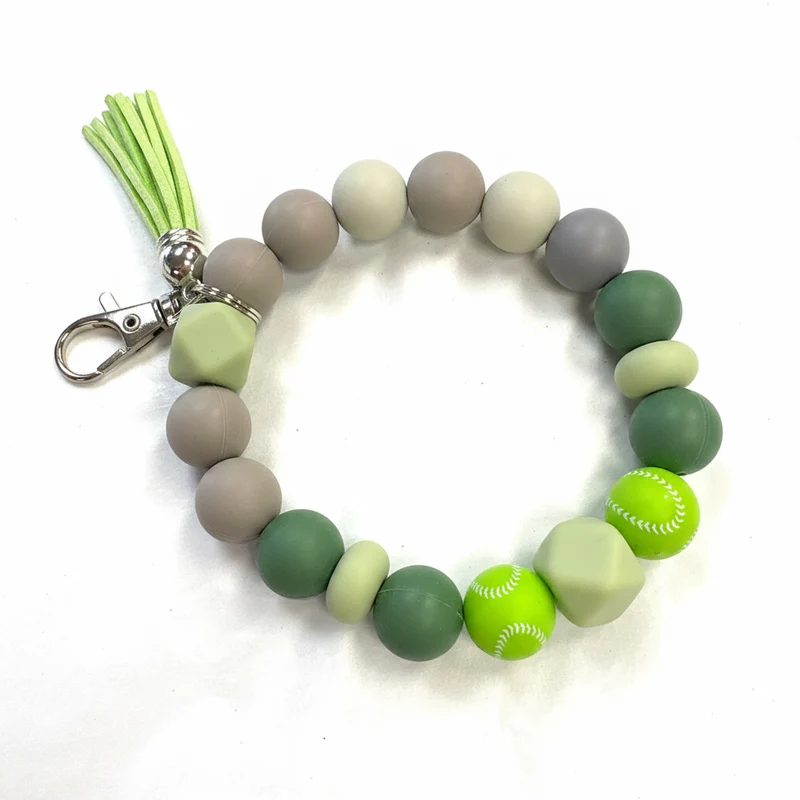 His Spirit Creations Tennis Ball Beaded Wristlet V 1042