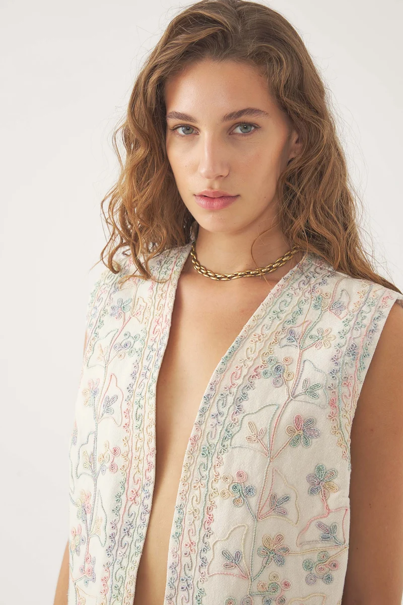 Gilet brodé Alex