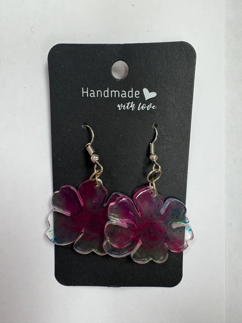 His Spirit Creations Acrylic Hand Painted Multi Earrings V. 1042