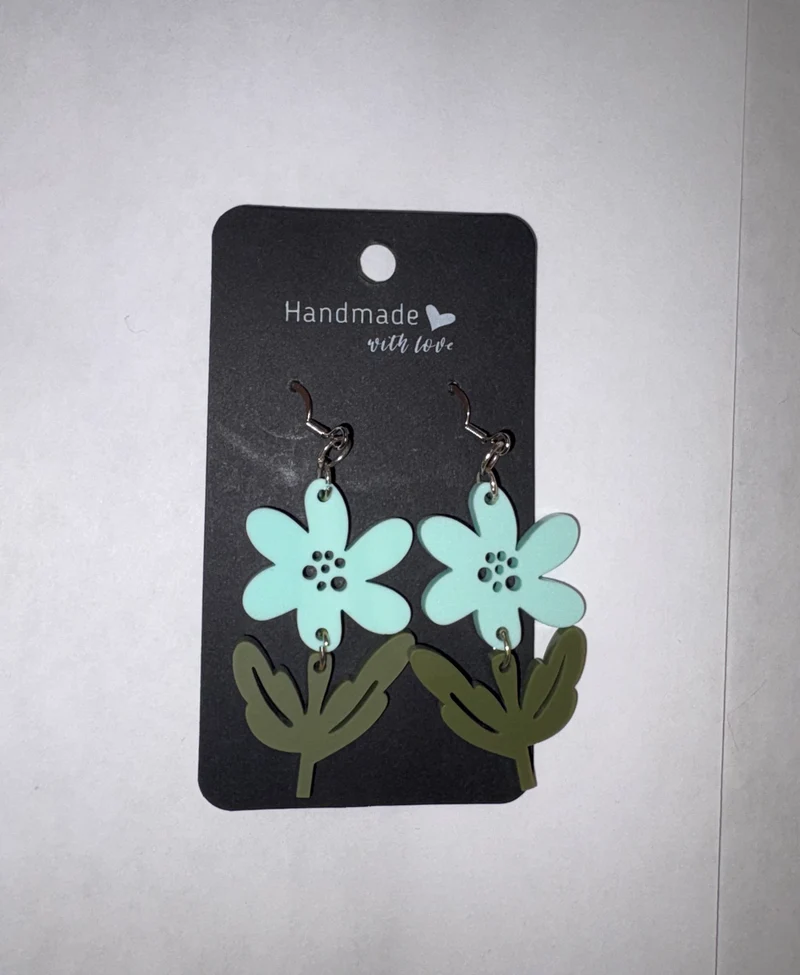 His Spirit Creations Acrylic Flower Earrings V. 1042