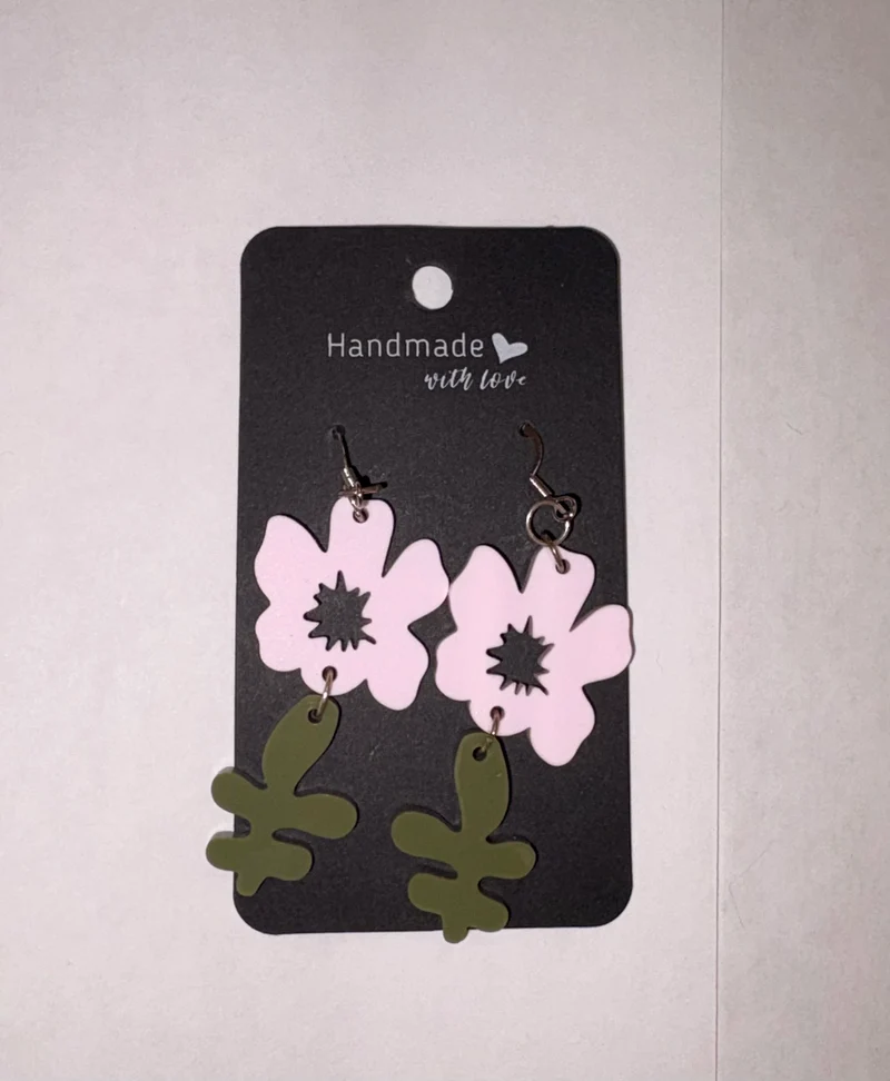 His Spirit Creations Acrylic Flower Earrings V. 1042