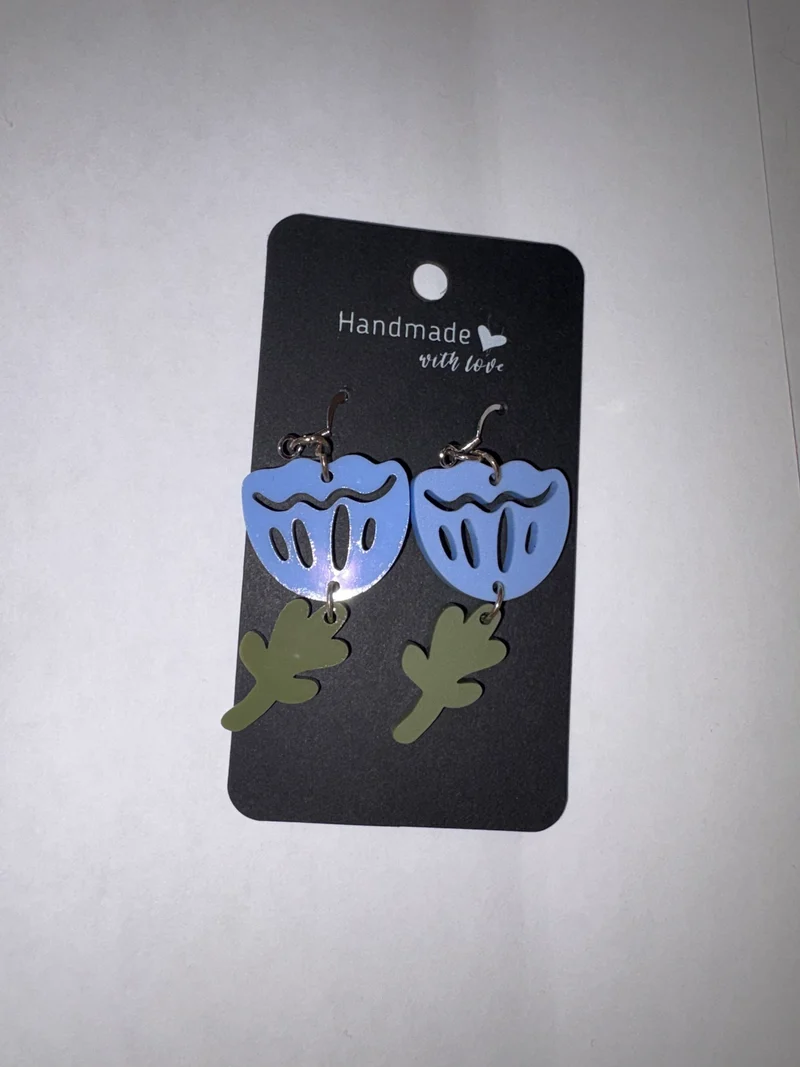 His Spirit Creations Acrylic Flower Earrings V. 1042