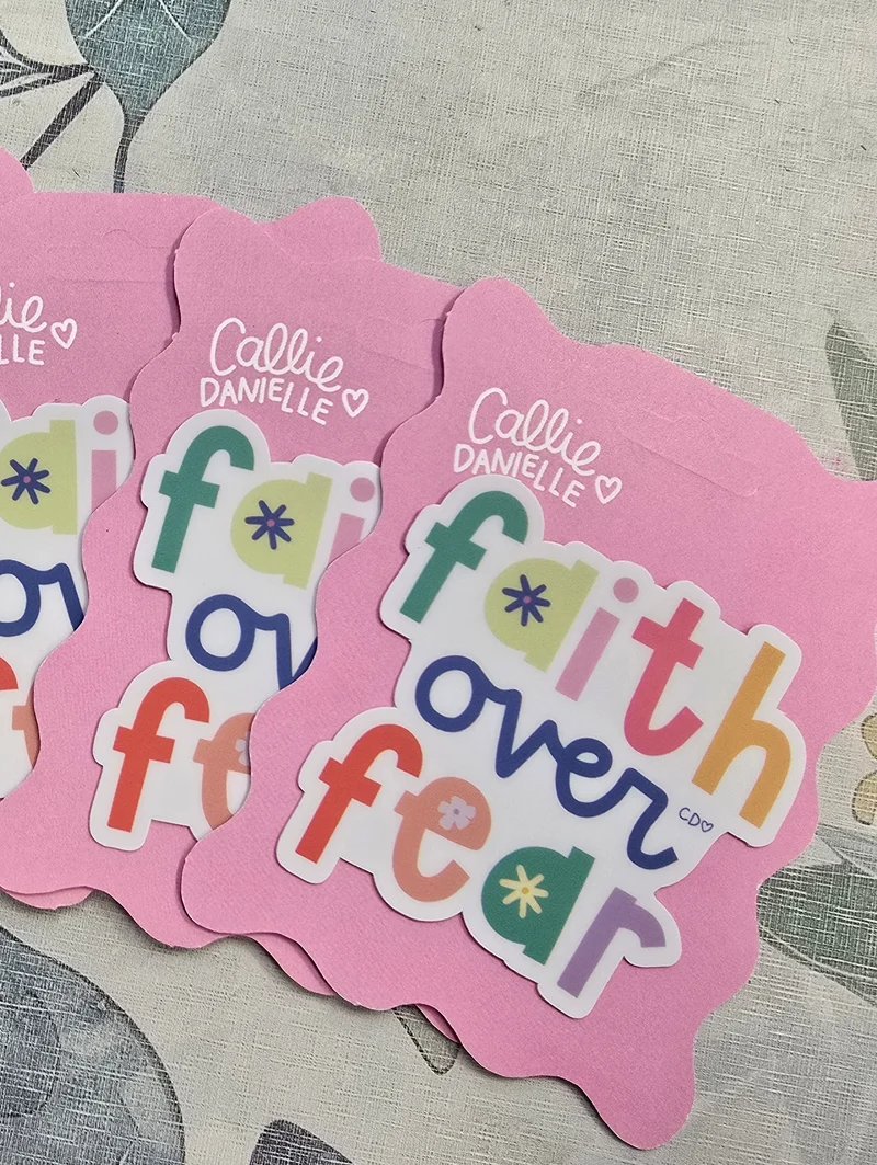 Callie Danielle Faith Over Fear Decal Stickers