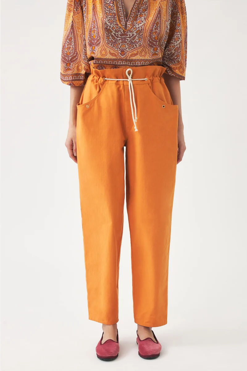 Pantalon en toile de coton Kimi