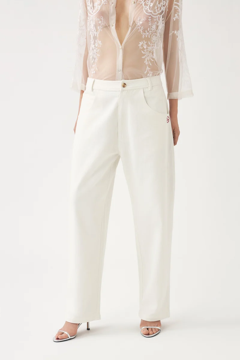 Pantalon oversize brodé Cindy