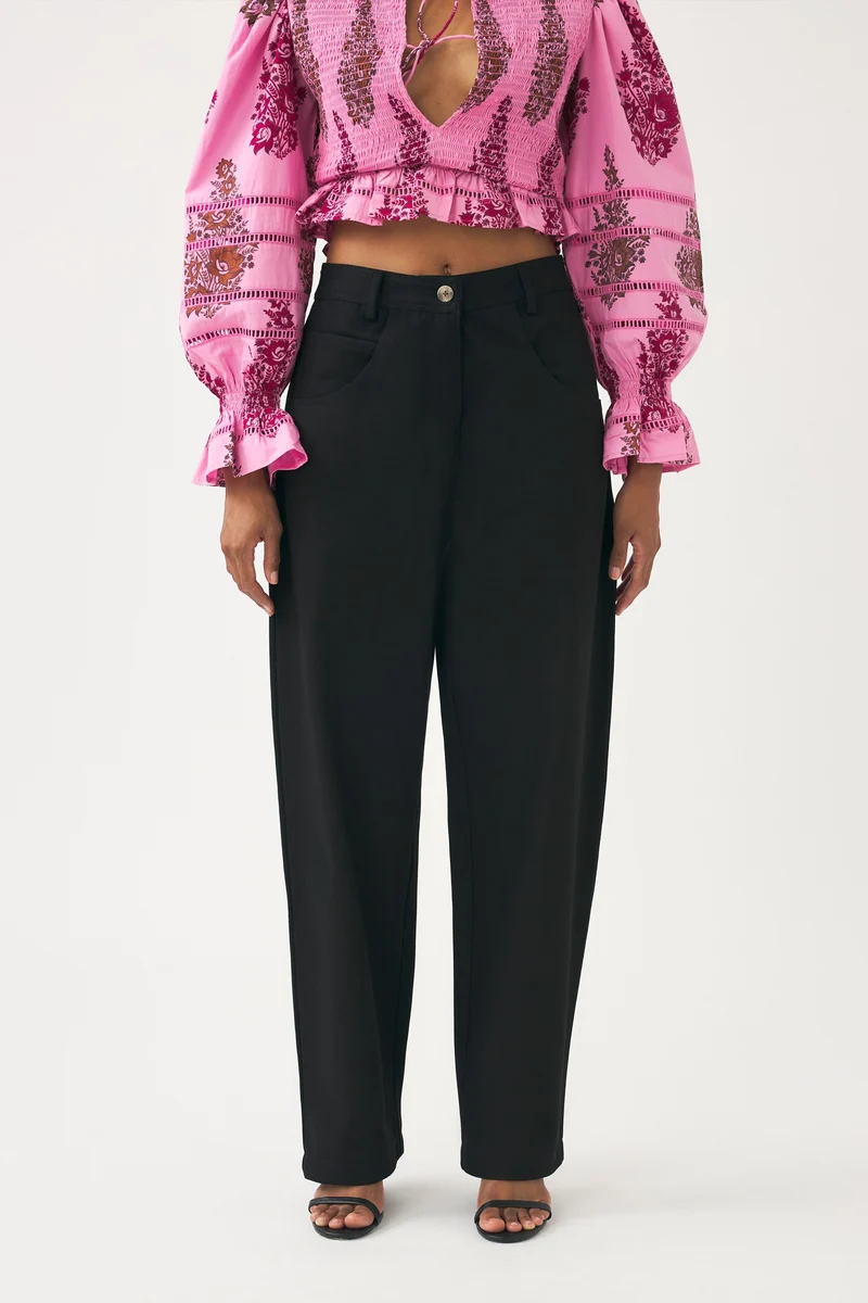 Pantalon oversize brodé Cindy