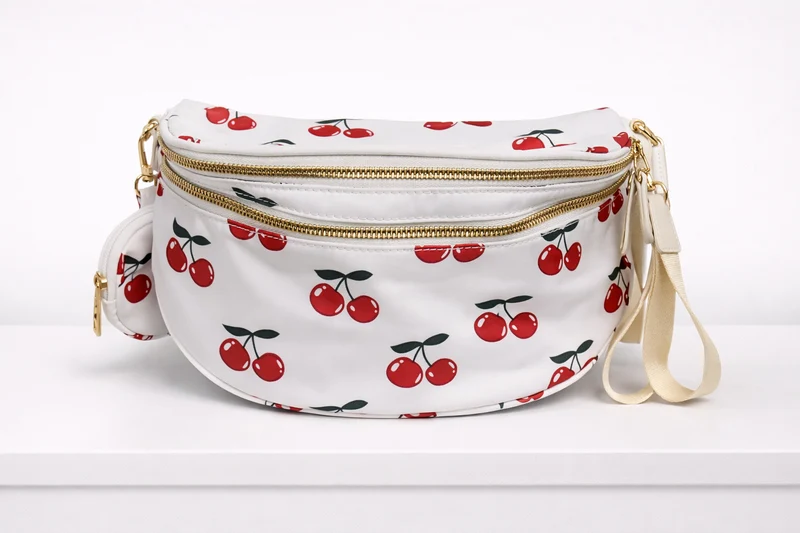 The MKS America Bow Checkered Bum Bag Crossbody with Purse