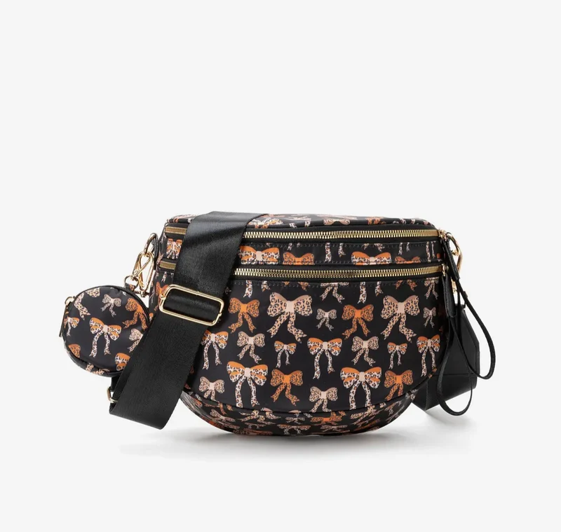 The MKS America Bow Checkered Bum Bag Crossbody with Purse