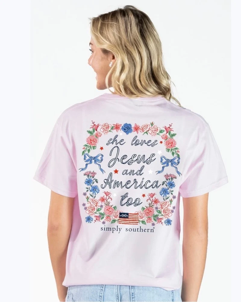 Simply Southern Jesus Peony Tee