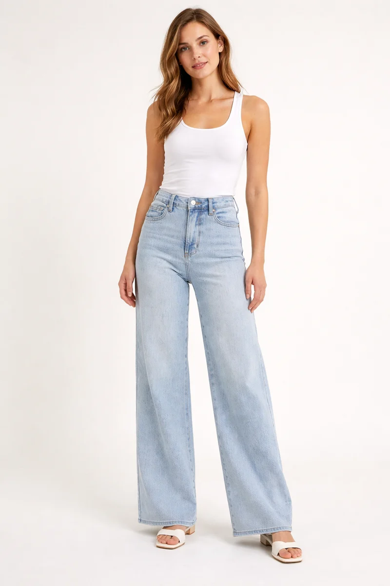 Judy Blue High Waisted Retra Wide Leg Petite