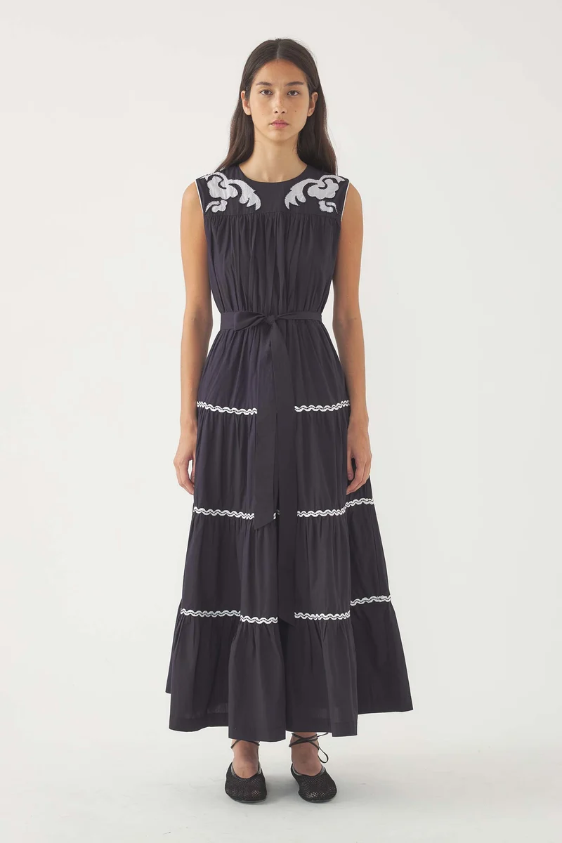 Robe maxi brodée Dali