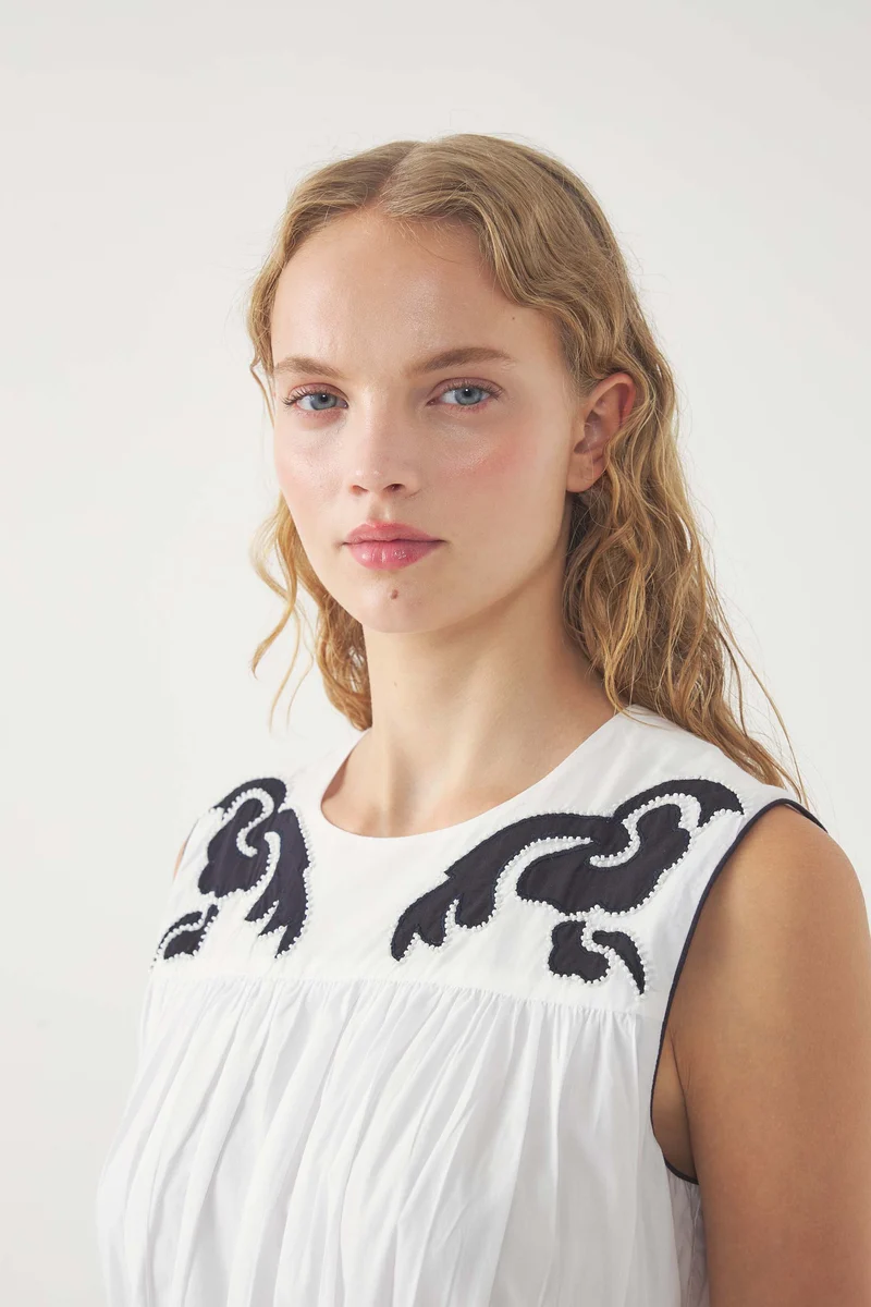 Robe maxi brodée Dali