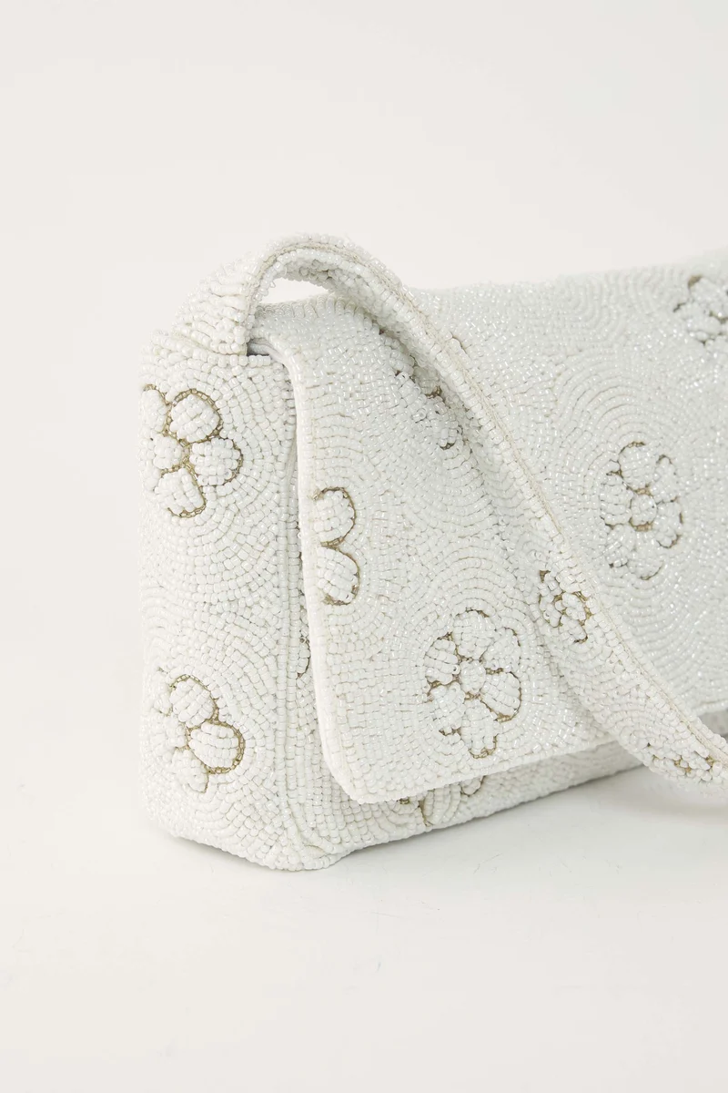 Sac porté épaule brodé Marguerite
