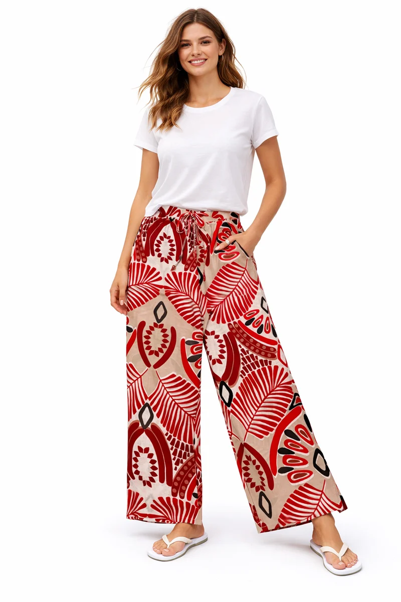 Mile Gabrielle printed Linique pull on wide leg pant