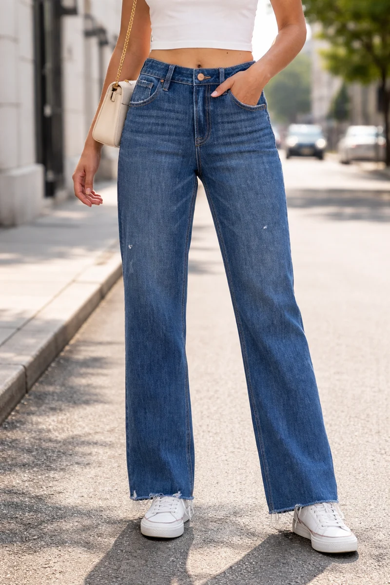 Risen 4way Straight Leg Jeans