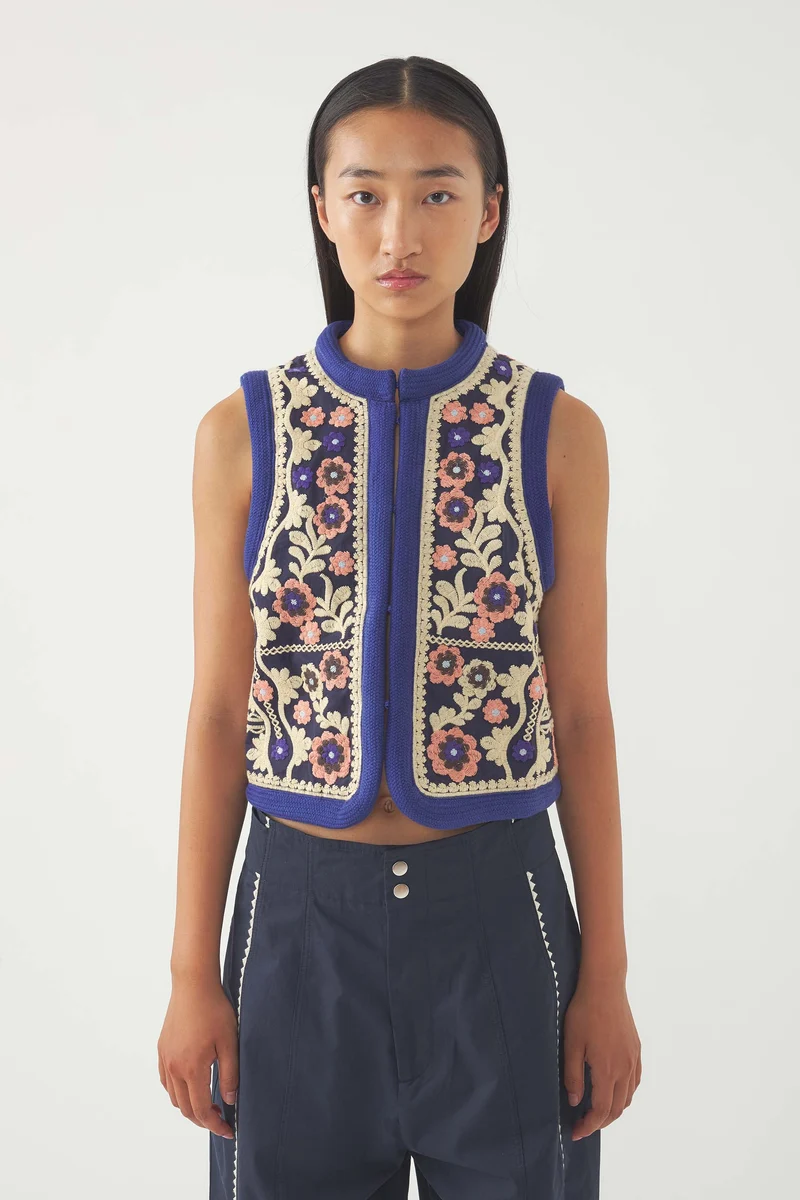Gilet brodé Ossie
