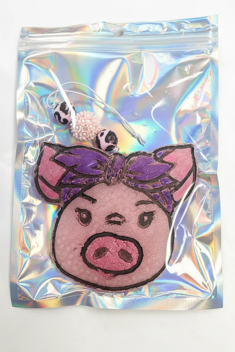His Spirit Creations Pig Freshie Mahogany Apple V 1042