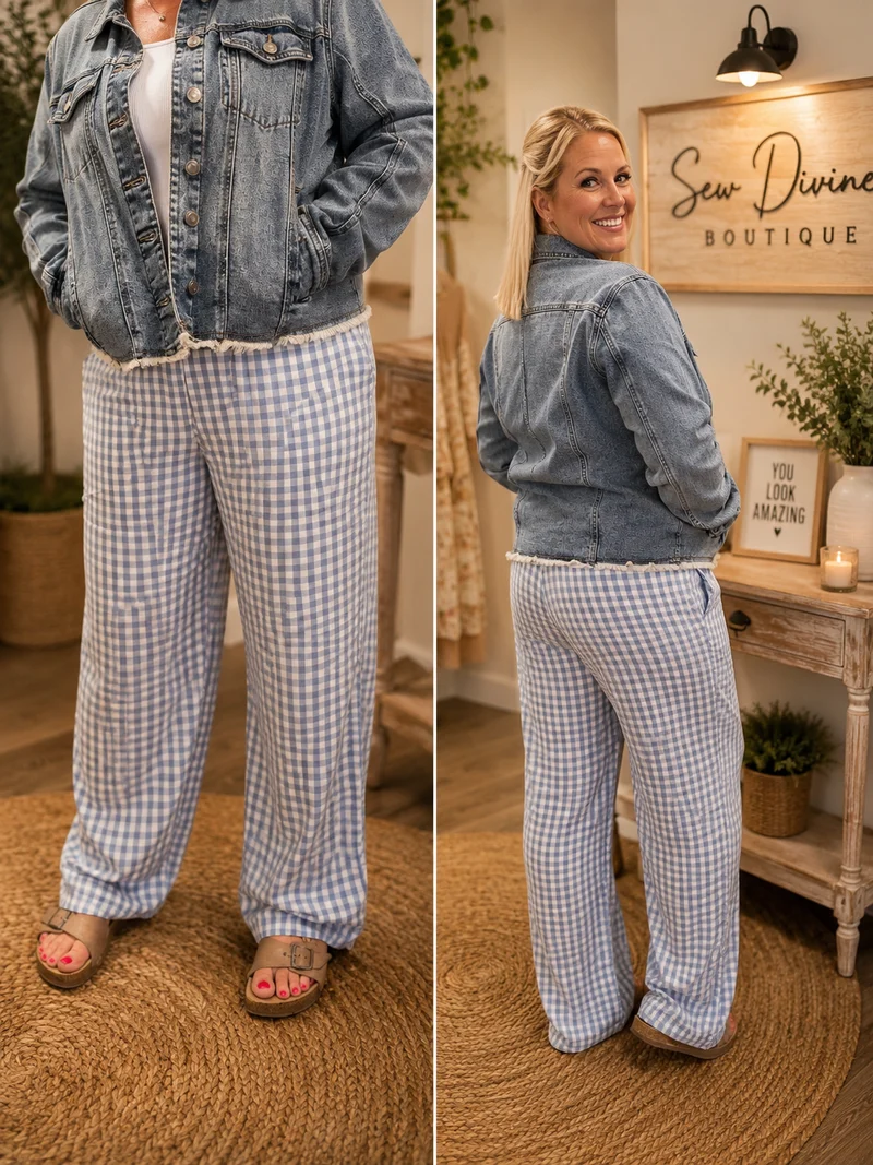 Ninety Clothing Co. Chambray Pants for Women