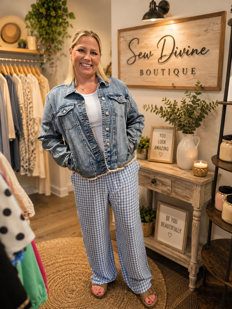 Ninety Clothing Co. Chambray Pants for Women