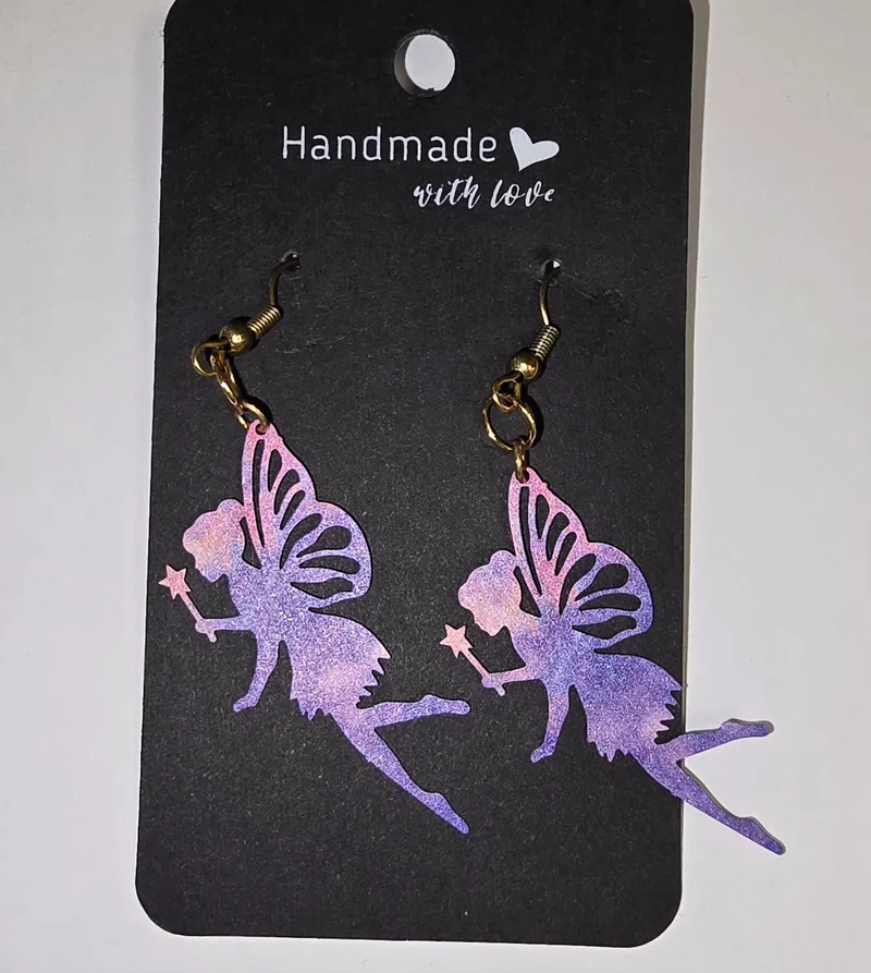 His Spirit Creations Tink Fairy Earrings. V. 1042