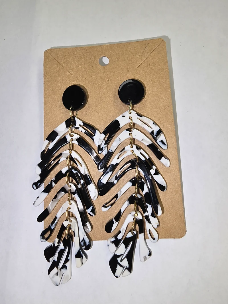 His Spirit Creations Marble Fleck Earrings V. 1042