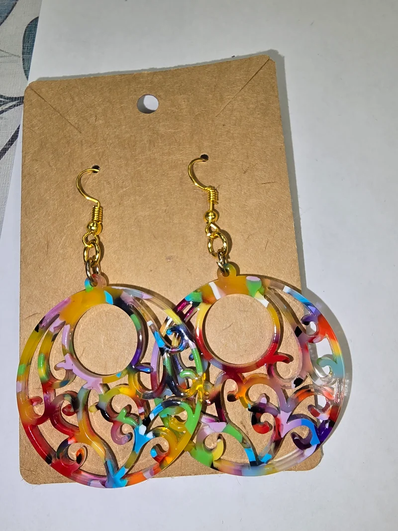 His Spirit Creations Assorted Acrylic Earrings V. 1042
