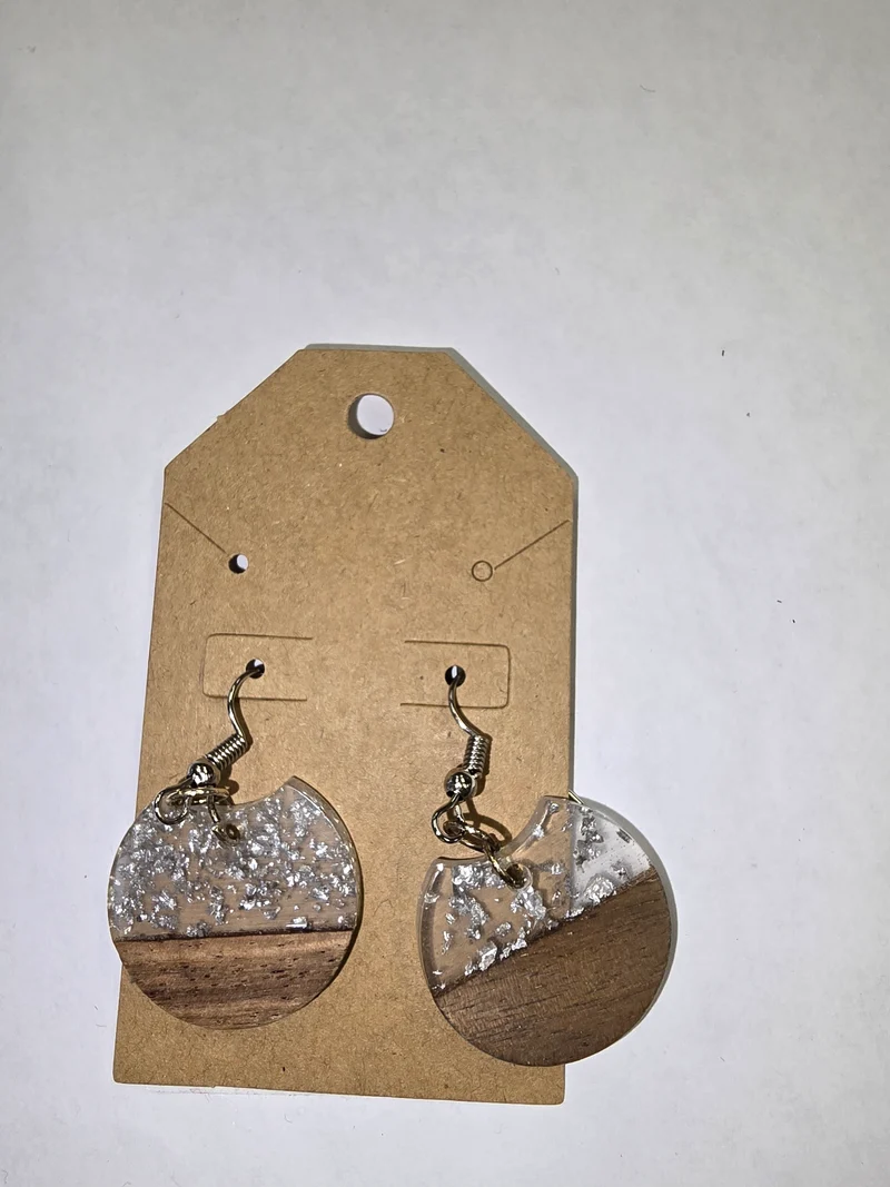 His Spirit Creations Wood/Acrylic Earrings V. 1042