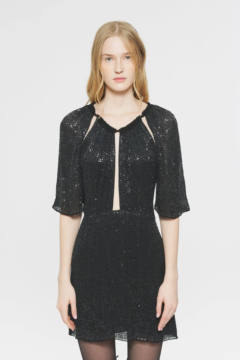 Robe mini à sequins Lune