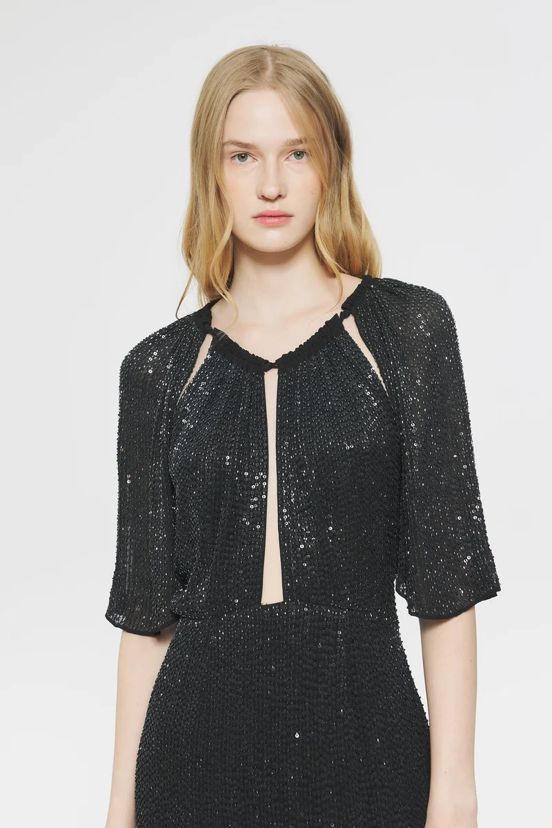 Robe mini à sequins Lune