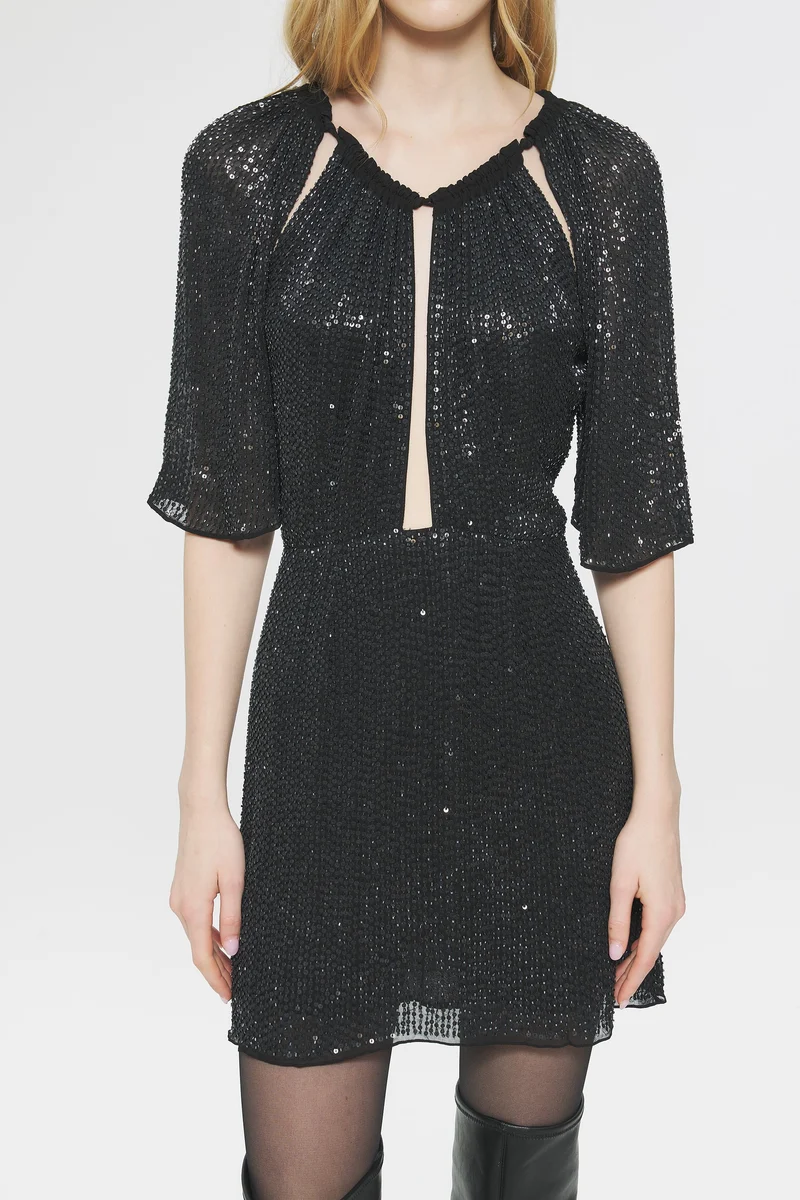 Robe mini à sequins Lune