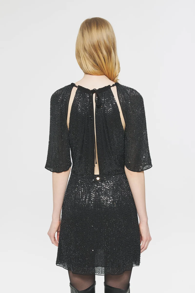 Robe mini à sequins Lune