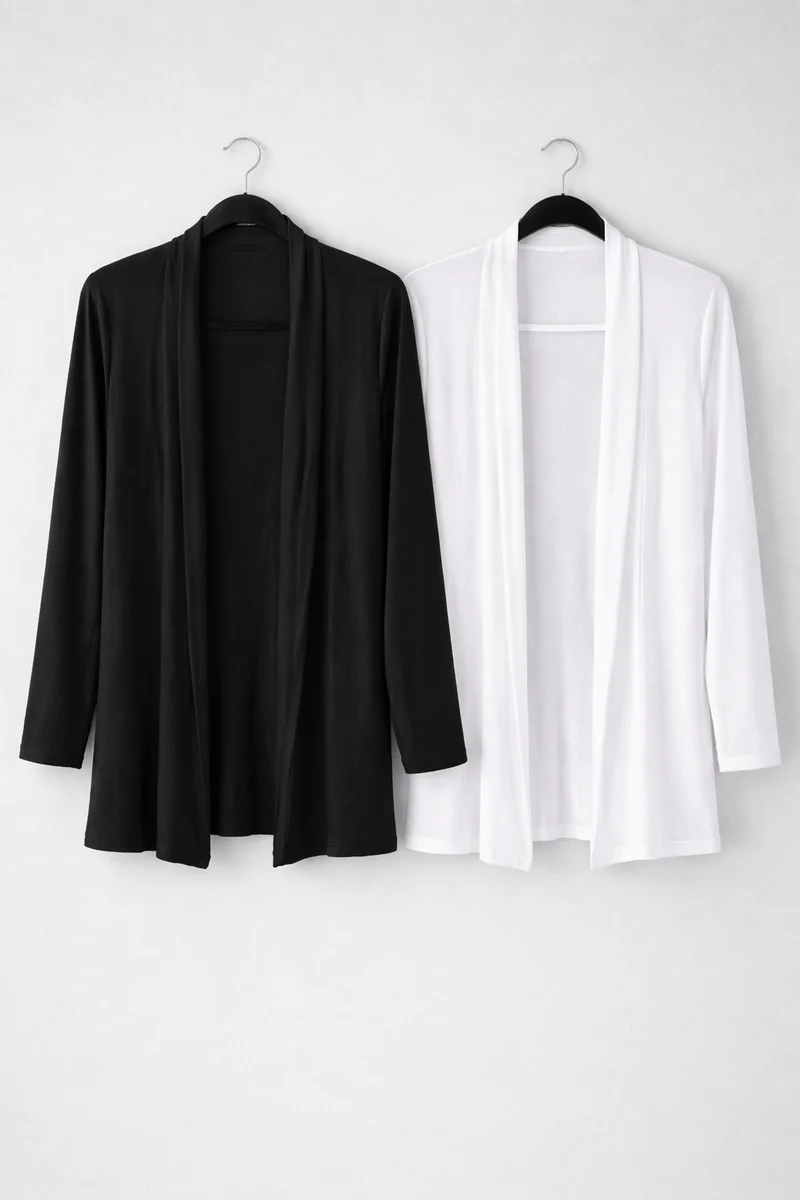 Pine Apparel Drop Shoulder Open Front Cardigan