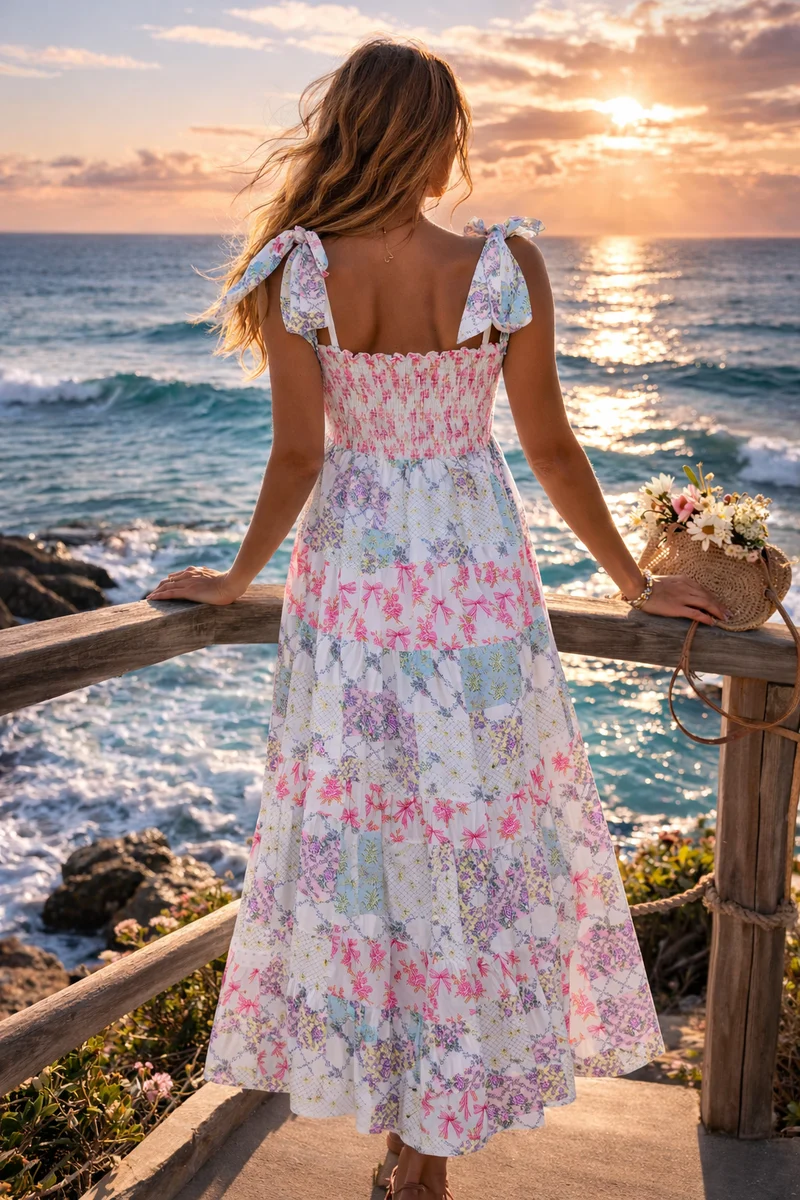 Simply Southern Dress Swt Tie Trl Patch