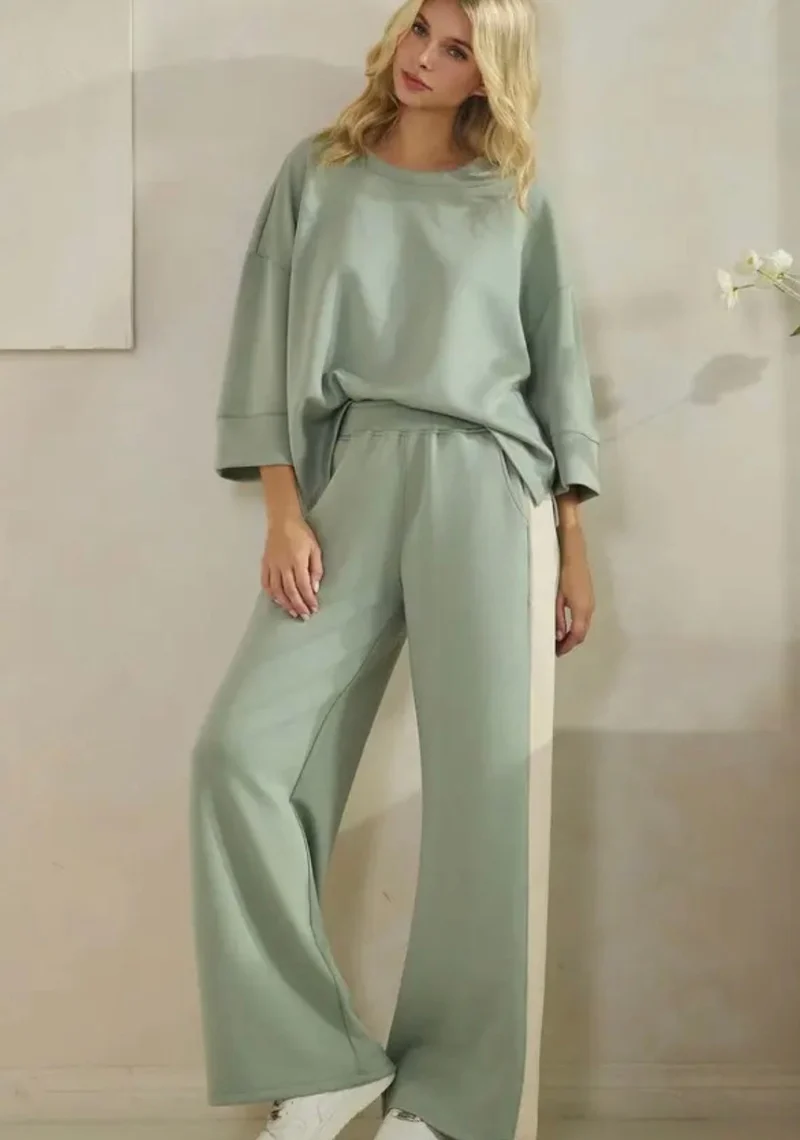 Yelete Two Tone Pants Set