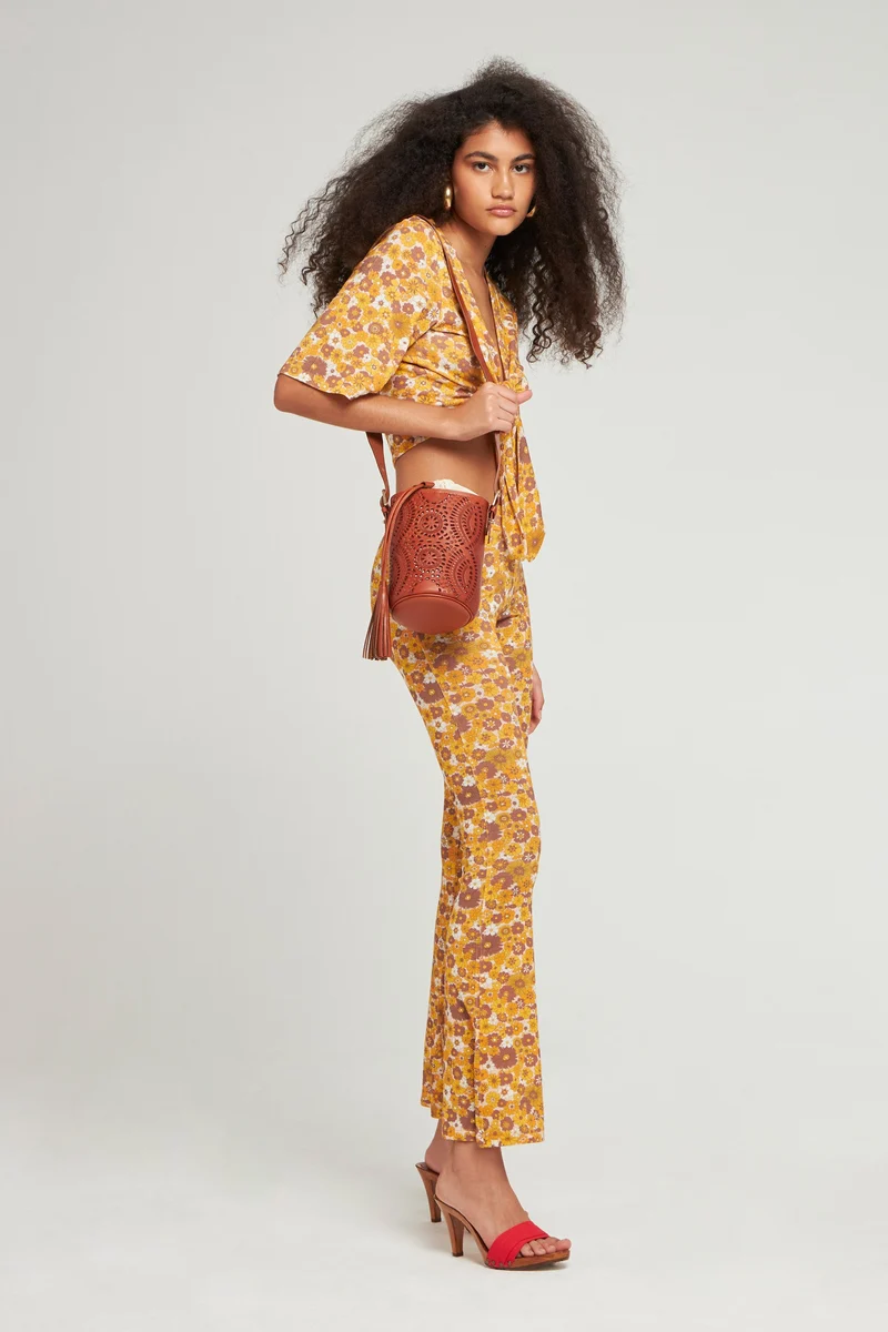 Galy small leather bucket bag