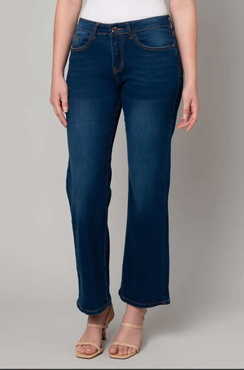 Heart of Pine Stretch Denim Straight Leg Jean