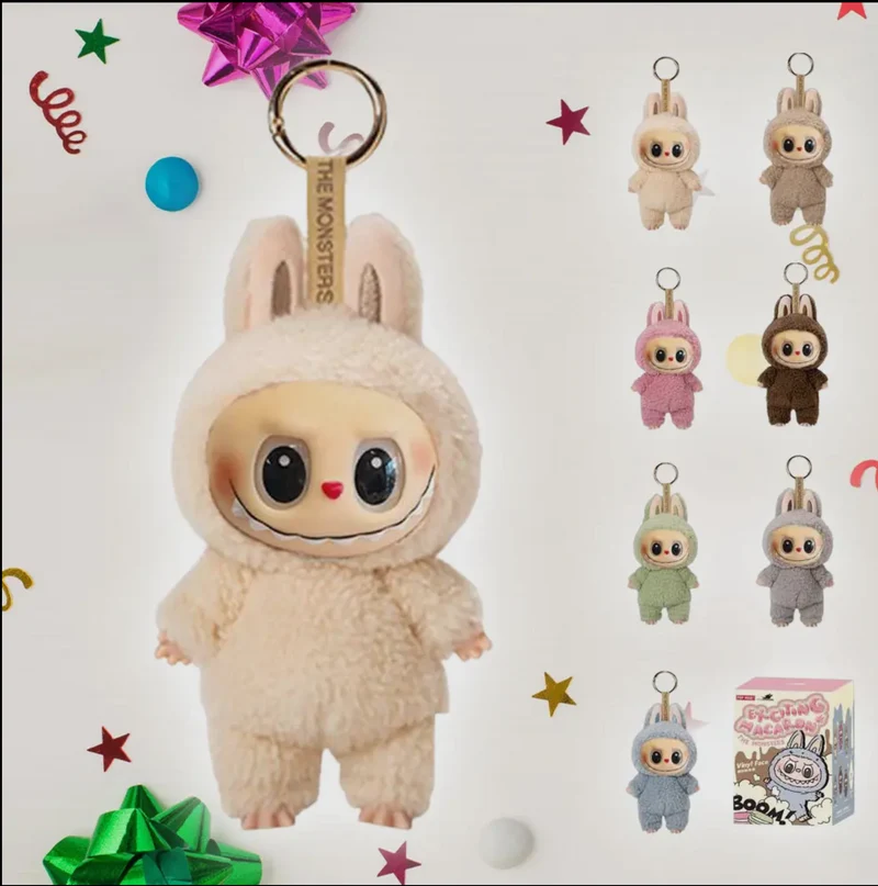 Monster Bunny Plush Doll KeychainMacaron Blind Box