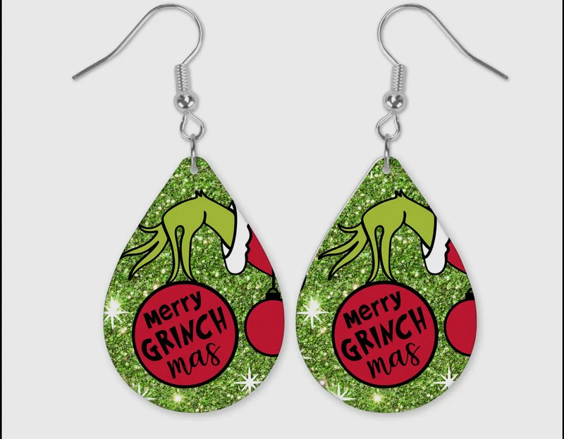 Christmas Grinch earrings