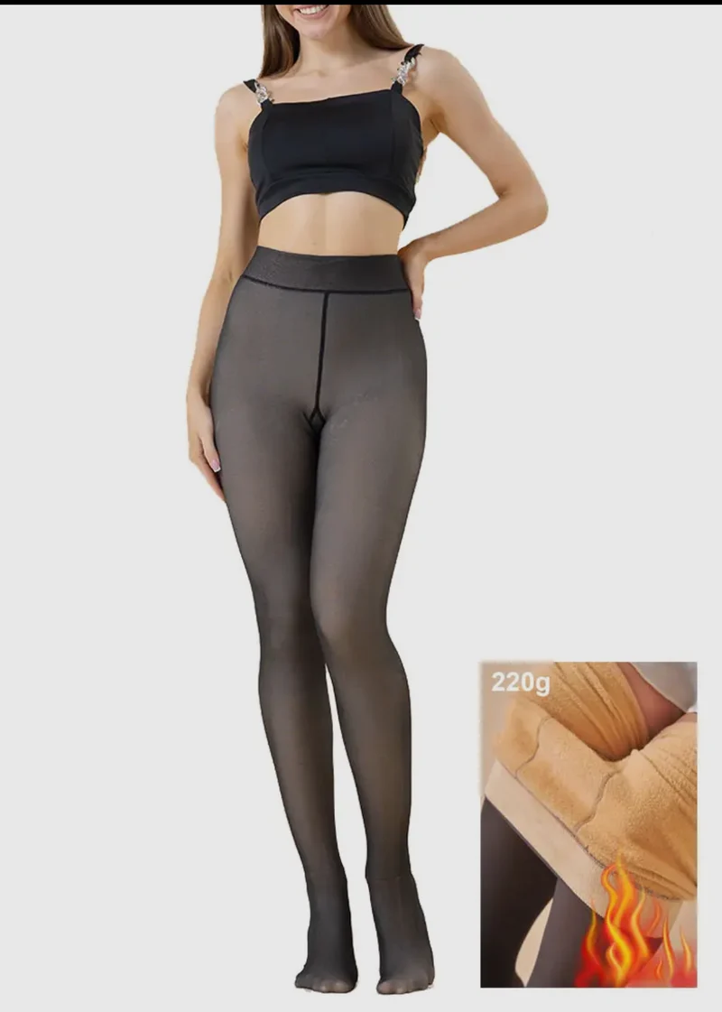 Hosiery warm fleece tights